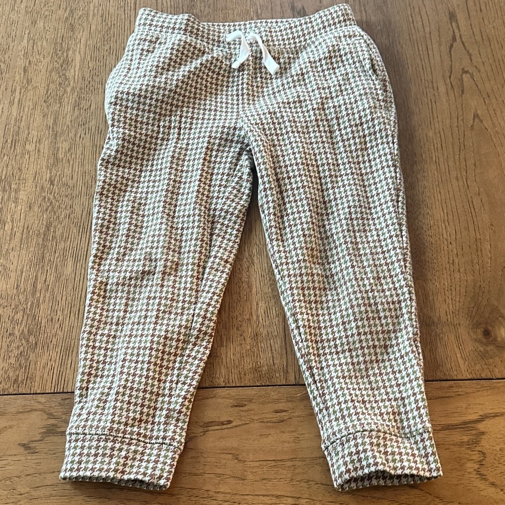 Janie and Jack 3T pant joggers Brown Houndstooth Pants